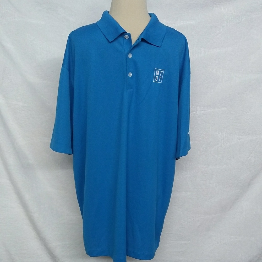Nike Golf Dri-Fit Turquoise Cotton Polo Shirt
